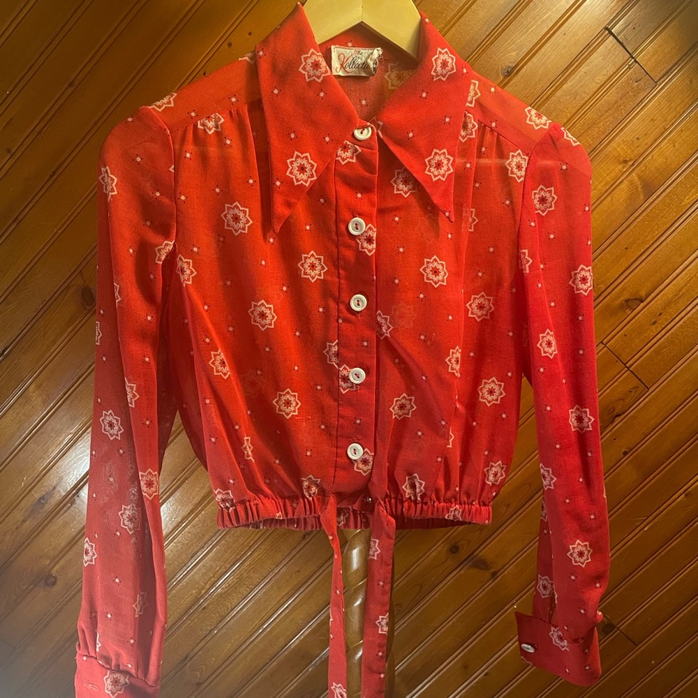 Vintage Red Western Shirt